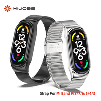 Strap for Mi Band 9 8 7 6 5 4 3 Watchband for Xiaomi Smart Band 9 Metal Milanese Miband 8 Wristbands Replacement Accessories