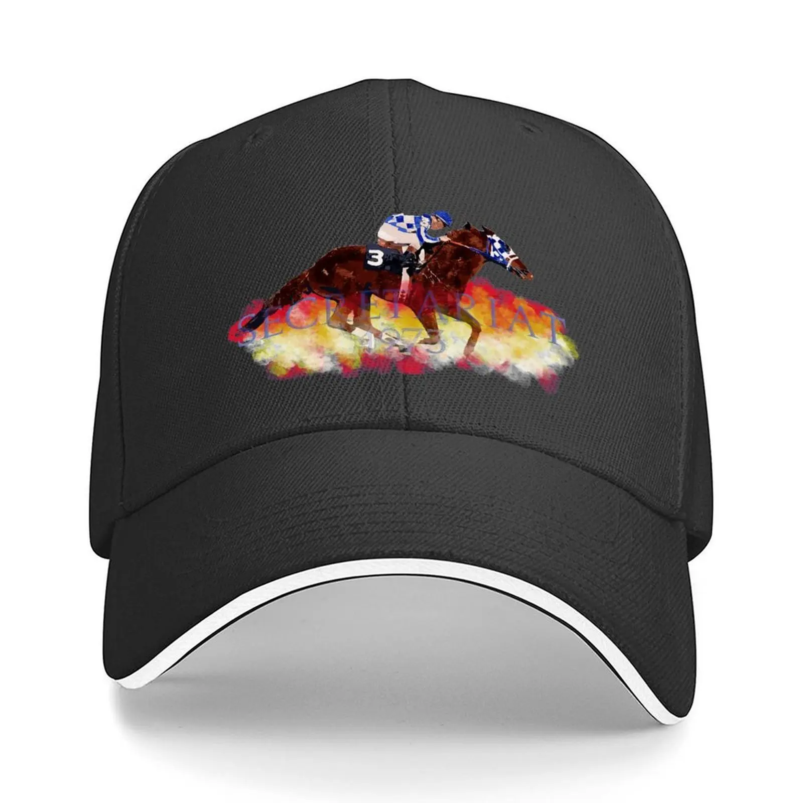 

Secretariat 1973 Triple Crown Winner- Famous Racehorses Baseball Cap Sun Cap Visor tea Hat Women Caps Men's