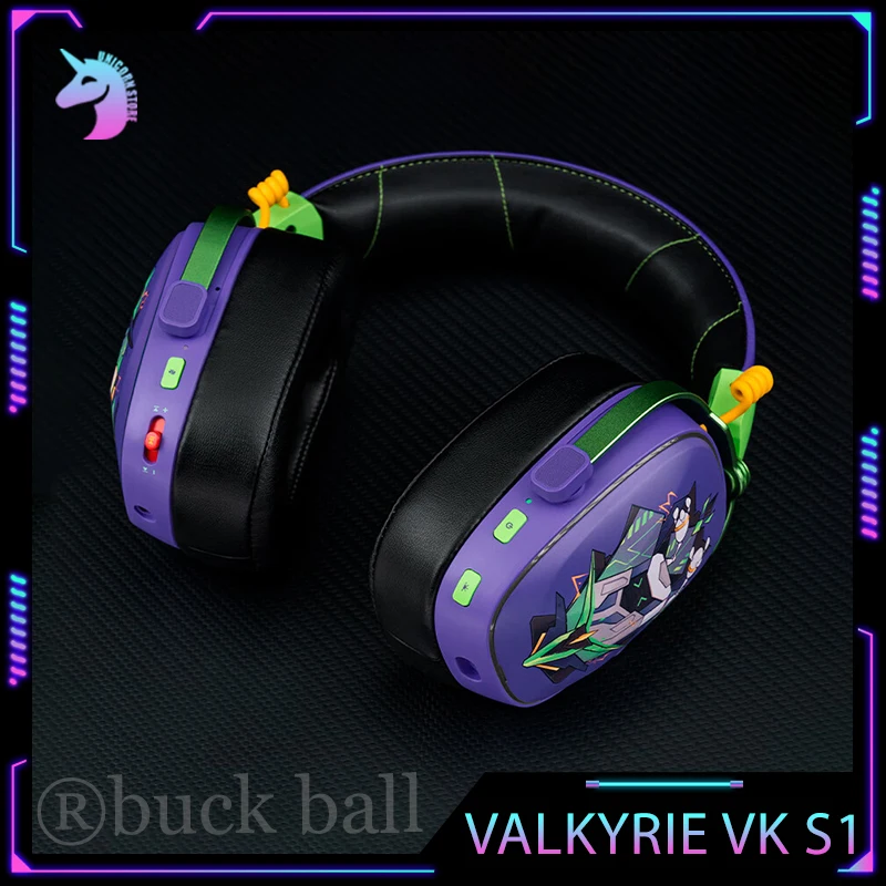 VALKYRIE VK S1 Headphones Wireless Headset Tri Mode 50mm Dynamic Drive Custom Low Latency AI Noise Cancellation Gaming Earphone