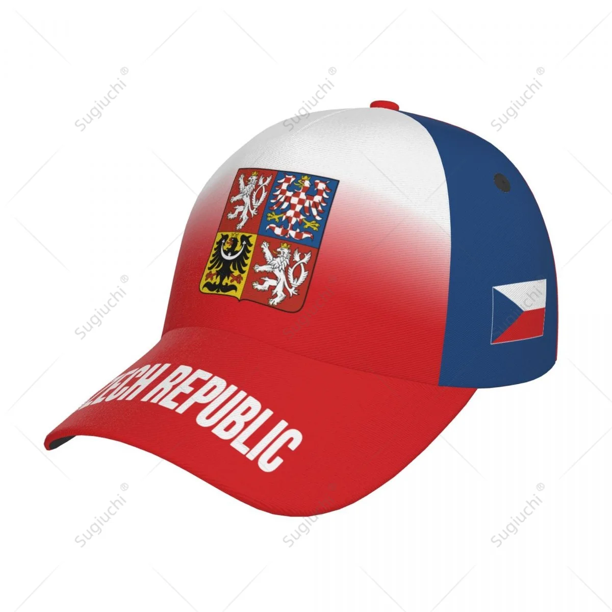 Unisex Baseball Cap Hat Czech Republic Flag Gradient Color 3D Printing for Tennis Outdoor Bike Bicycle Golf Baseball Sports Fans