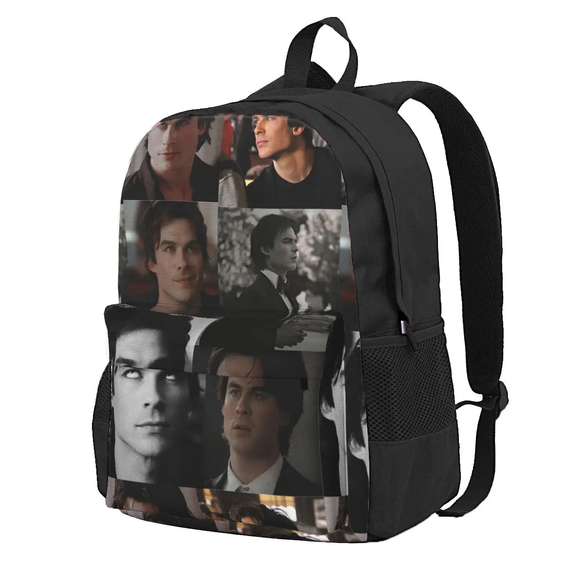 The Vampire Diaries Backpack for Men Women Fashion Student Work Daypack Damon Salvatore Laptop Computer Canvas Bags Durable