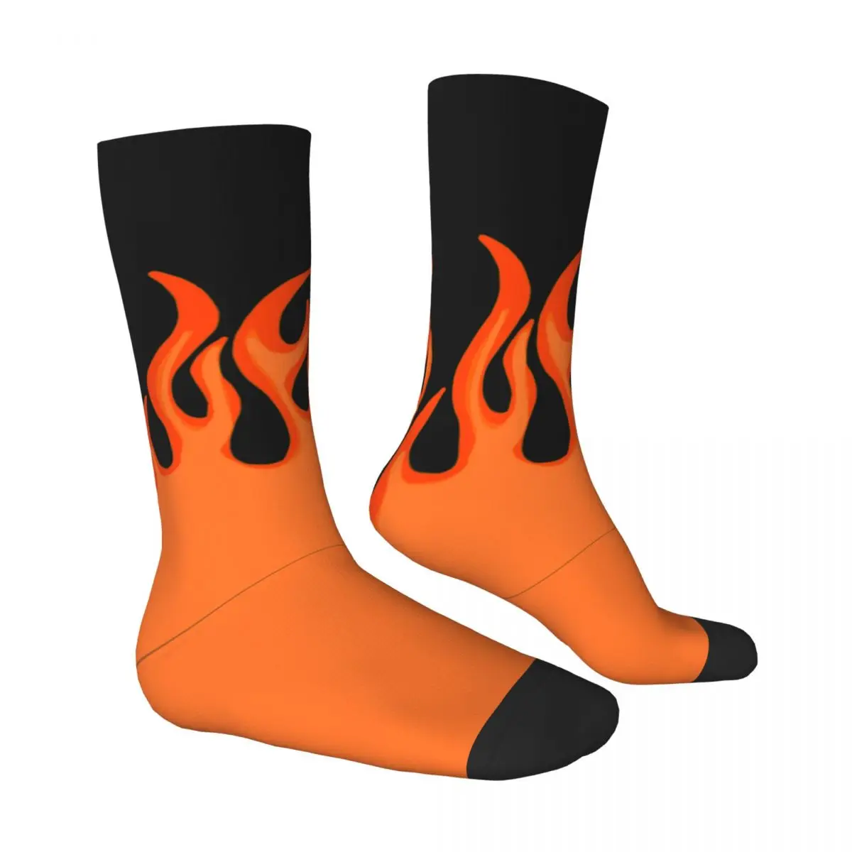 Fire Flame Socks Autumn Harajuku Desgin Stockings Casual Men Warm Soft Socks Design Climbing Anti Skid Socks