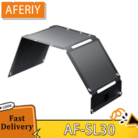AFERIY AF-SL30 30W Portable Solar Panel, 25% Efficiency, ETFE-Laminated Design, IP65 Waterproof, Dual Fast-Charge Outputs