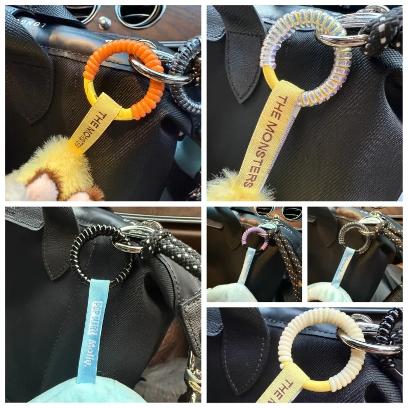 

Защитное кольцо для ключей из силиконовой веревки Labubu с защитой от падения, фиксированный ремешок с защитой от падения, износостойкий и устойчивый к царапинам.