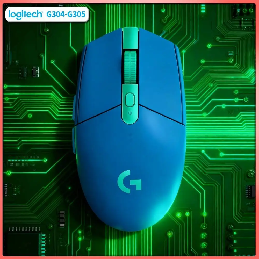Mouse Gamer Sem Fio Logitech G304 com Sensor HERO de 12000 DPI, LIGHTSPEED 1ms, Bateria de 9 Meses, Ideal para Uso Doméstico e Escritório, Resposta Rá