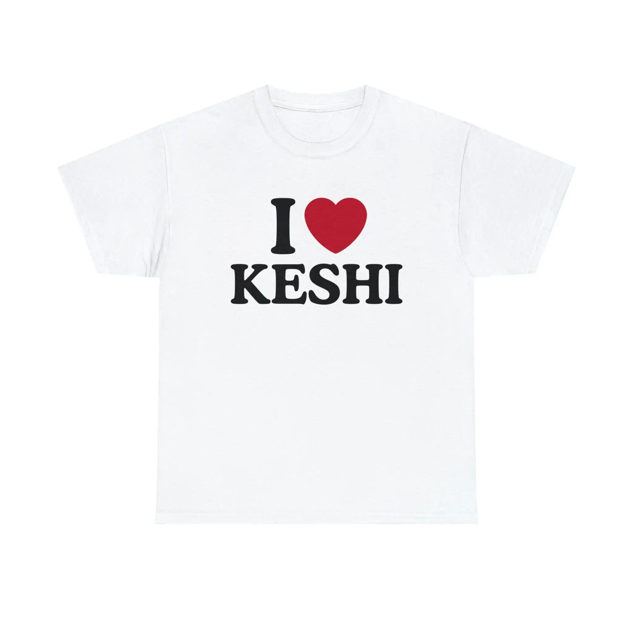 

I Love Heart Keshi Summer Fashion Women Graphic Tee Harajuku O Neck Cotton Loose Fans Gift Vintage Womens T Shirts Ladies Tops