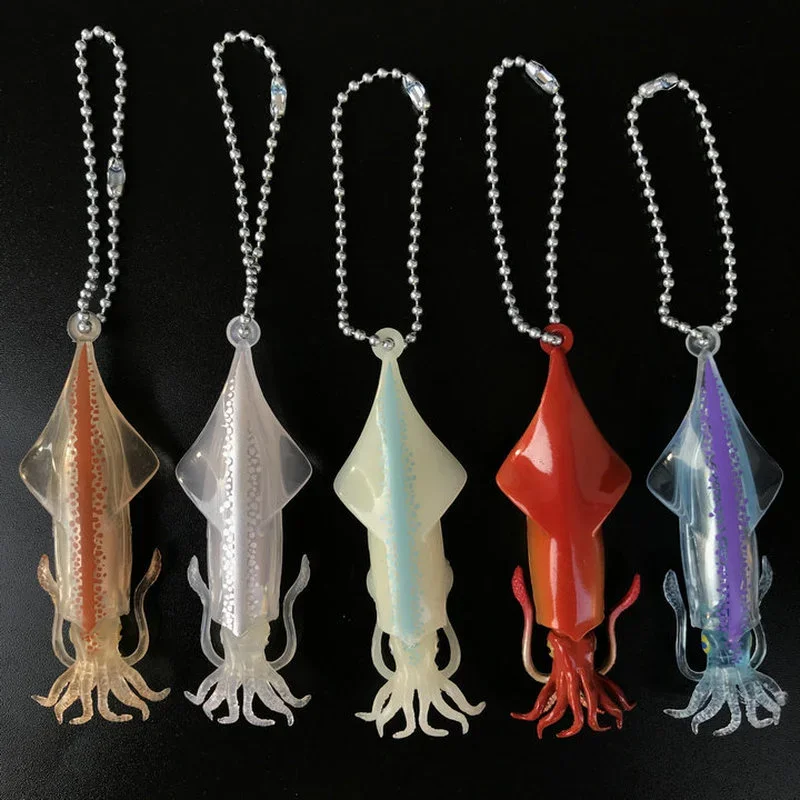 Original Flying Squid Figure Cuttlefish Octopus Pendant GashaponOrnament Accessories Fantasy Figurines Children Present