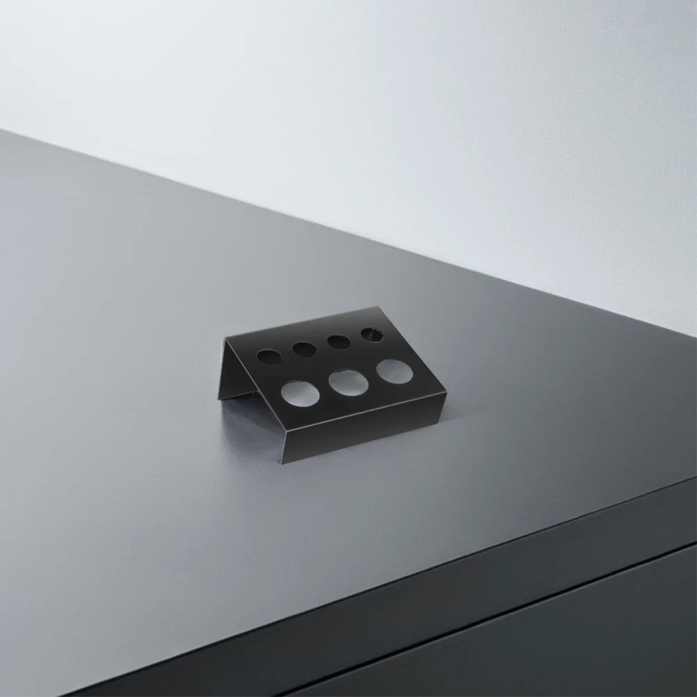 3 قطعة رف الصباغ الحديدي مستطيلة 7 ثقوب دائم المعادن الوشم الحبر كأس حامل أسود تصميم جدار جبل الفنان الرسام مجوهرات