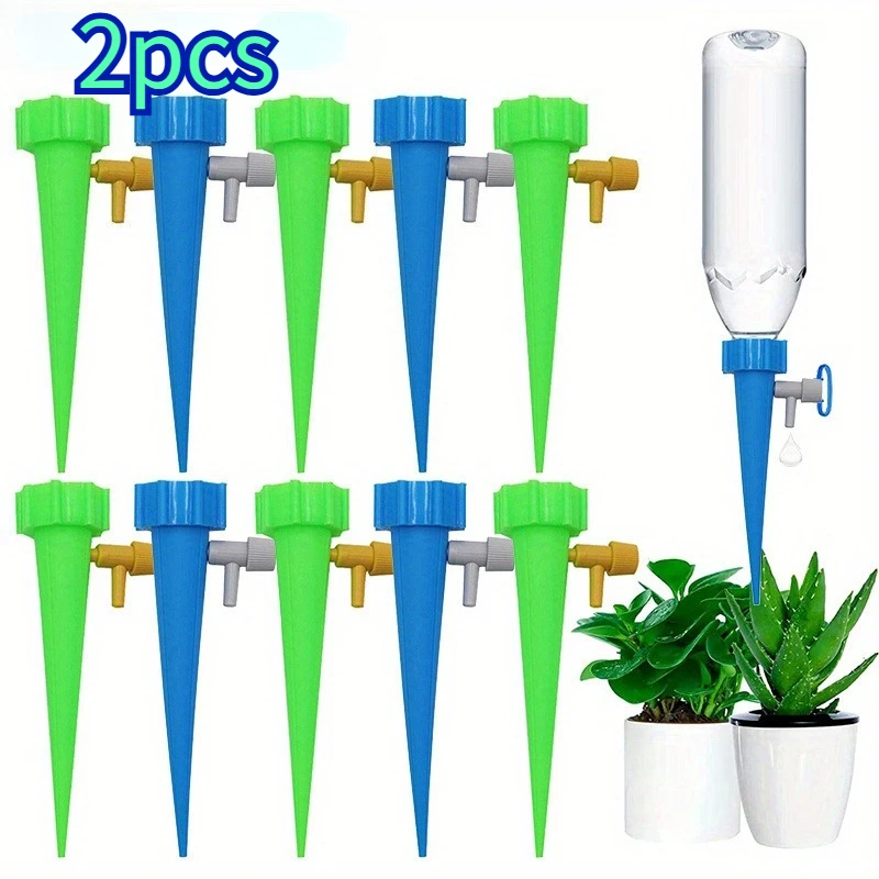 2pcs Self-Watering Kit Automatic Waterer Drip Irrigation Indoor Plant Auto Watering Device Home Flower Garden Tool