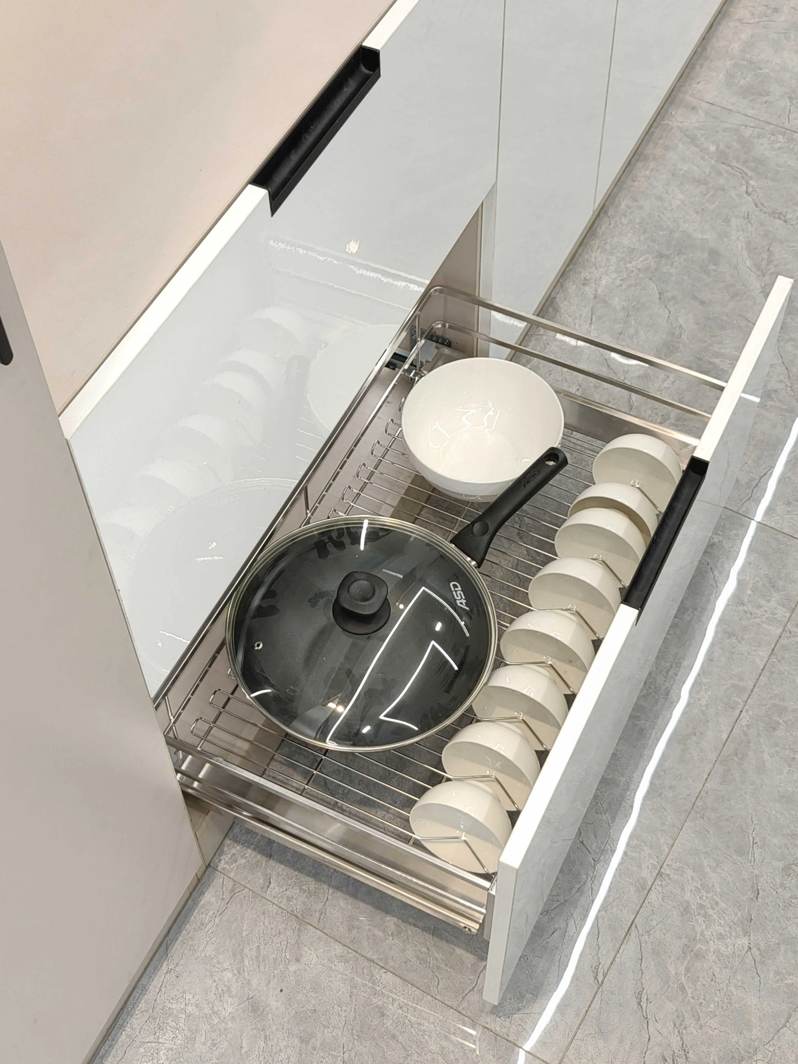 Factory Shelf Kitchen Cabinet Hanging Basket Storage Combined Cupboard Basket For Efficient Kitchen Storage Kitchen Storage