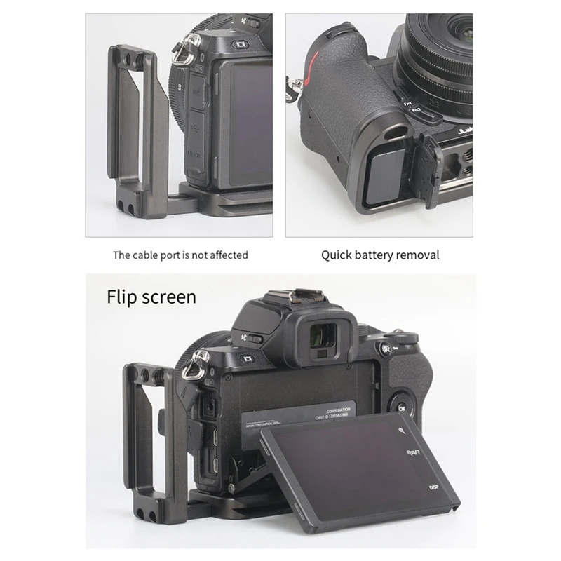 Jlwin For Vertical Shooting Quick Release Plate L Plate For Nikon Z50 Camera Compatible Stabilizer Tripod Vertical Handle