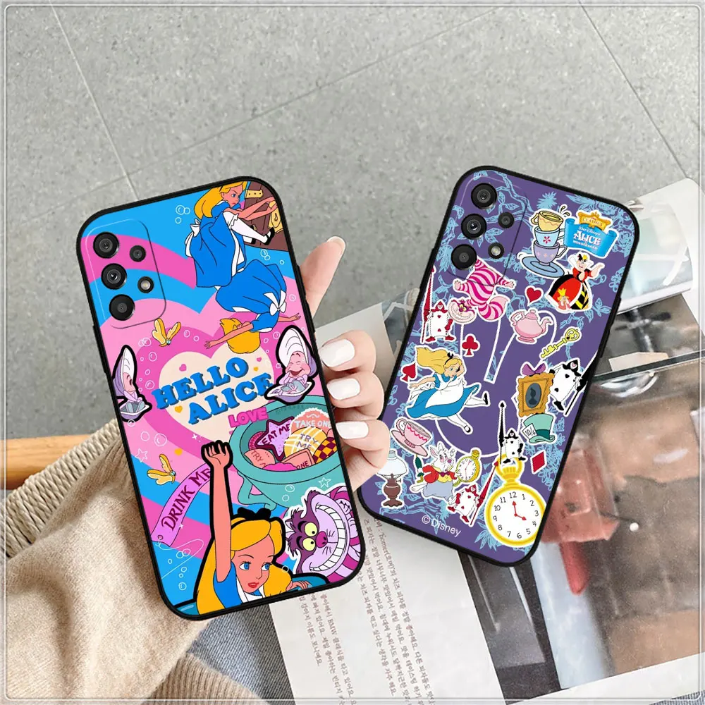 Alice in Wonderland Cheshire Cat Case For Samsung Galaxy A52 A54 A53 A55 A51 A72 A71 A73 A90 A80 A42 A35 A34 A33 A32 A31 Cover