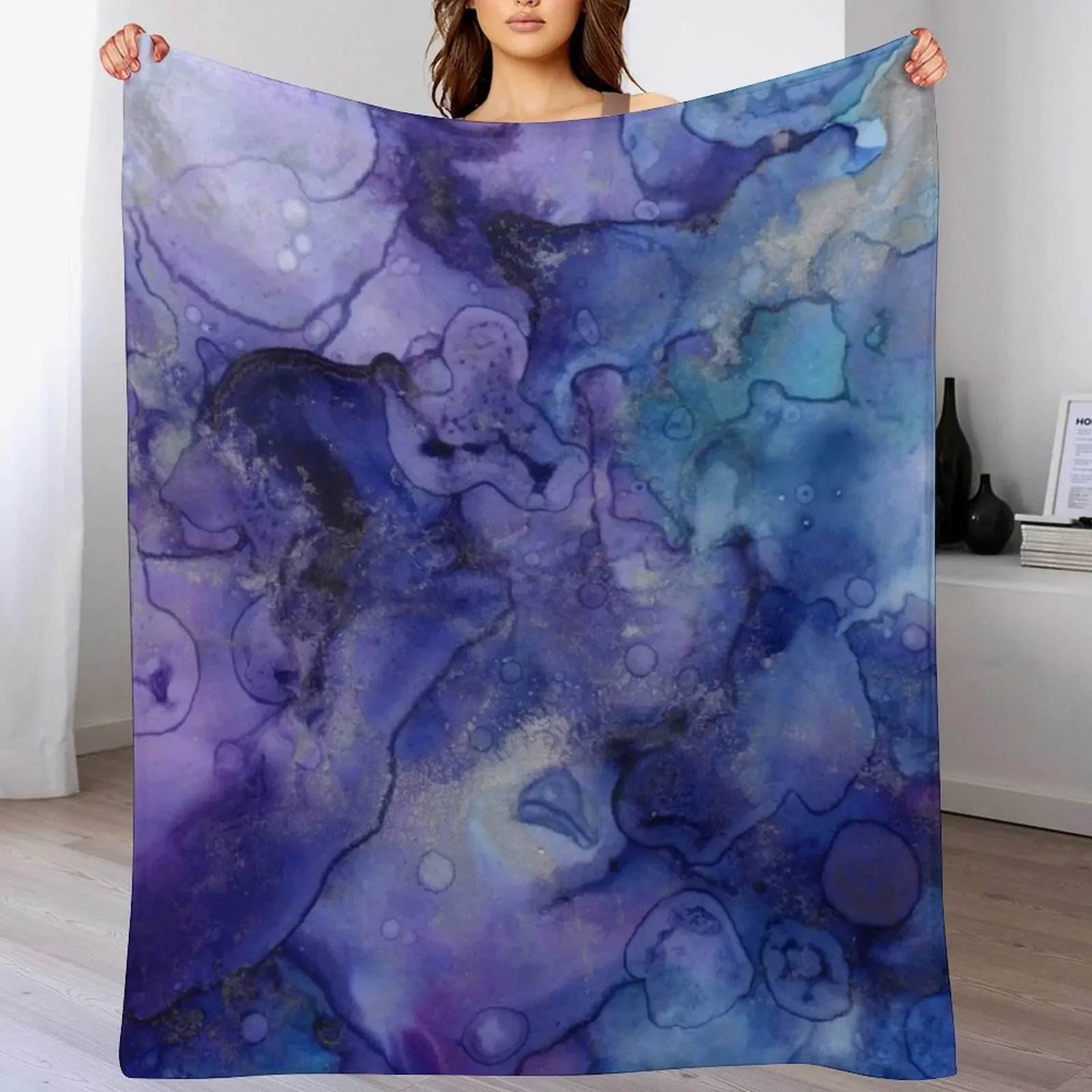 

Watercolour Throw Blanket Thin sofa bed manga Single Blankets