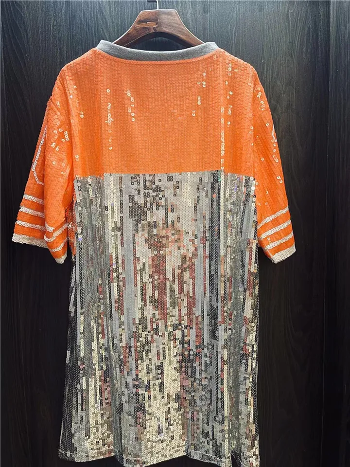 open lace back dress RYAN COLORBLOCK SEQUIN JERSEY MINI DRESS – AKIRA main image 1
