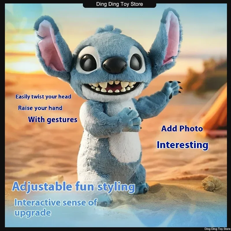 新しい本物のディズニーステッチぬいぐるみフィギュア人形 16/28 センチメートルかわいいアニメステッチバックパックペンダント人形ぬいぐるみキーホルダーおもちゃギフト