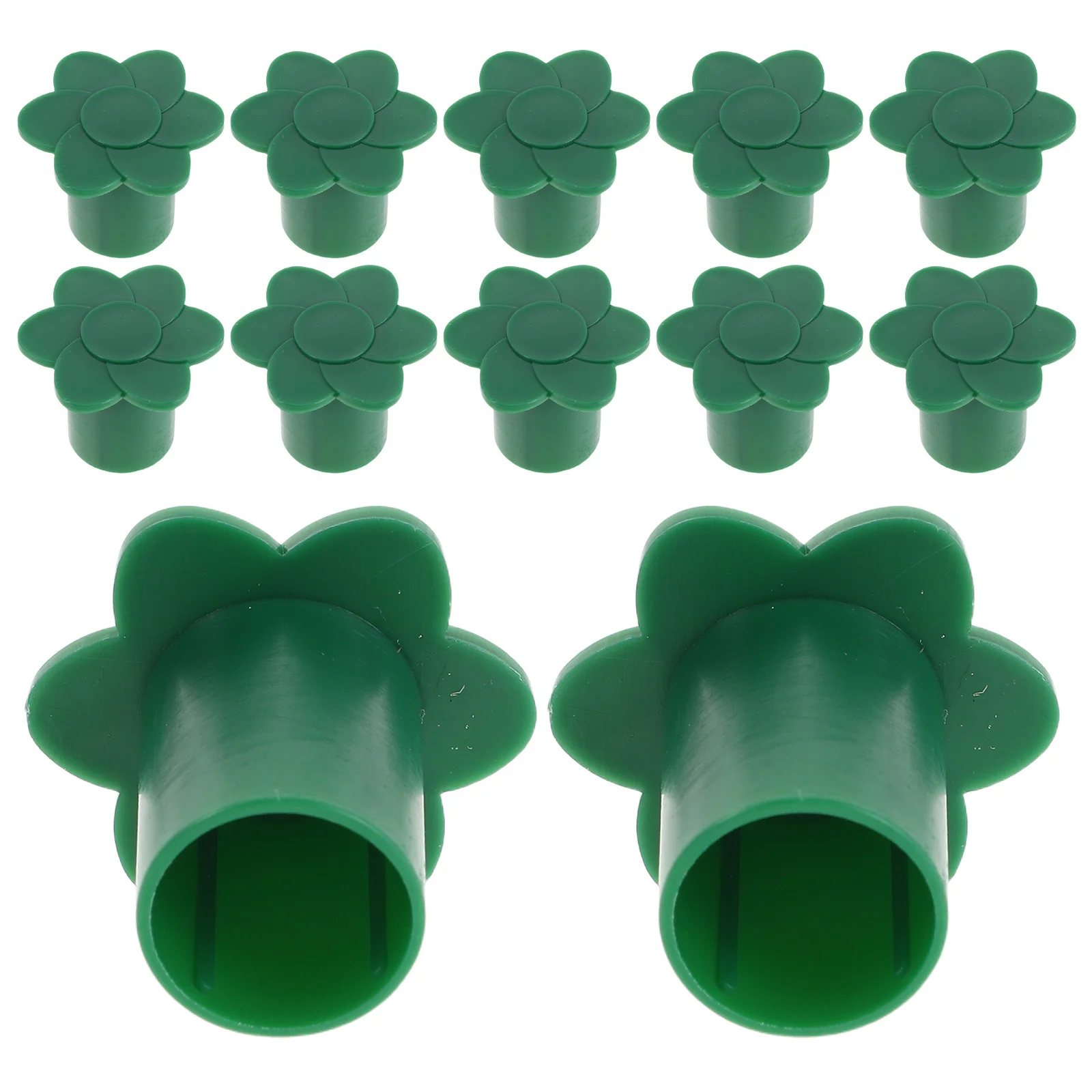 

12Pcs Plastic Cane Protective Caps Bamboo Stick Sleeves for Garden Fence Plant Support Rods Outdoor Use Crack Prevention Design