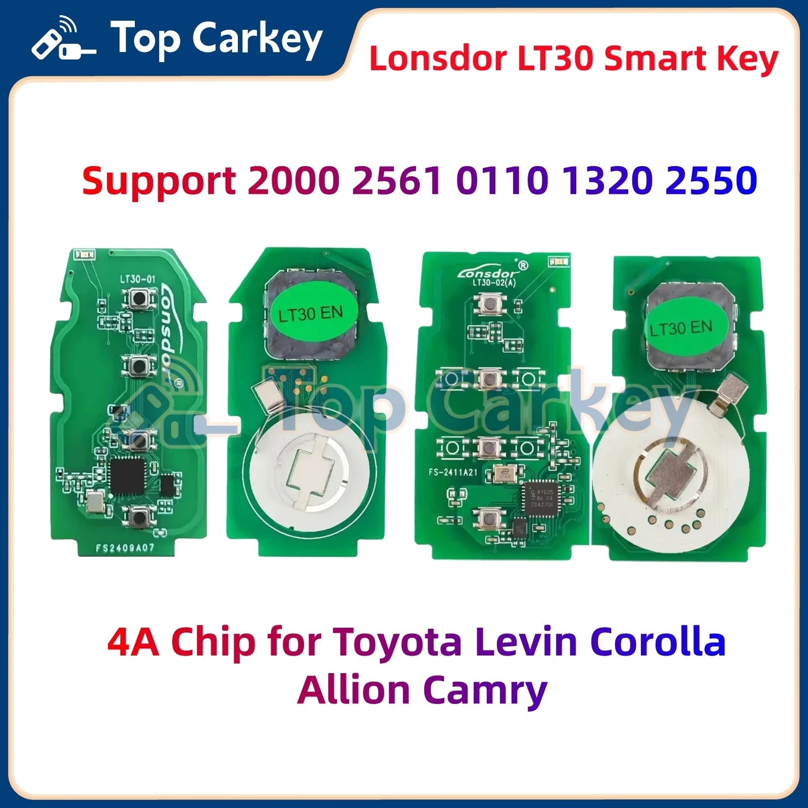 

Lonsdor LT30-01 LT30-02 Smart Key PCB 4A Chip Support 2000 2561 0110 1320 2550 for Toyota Levin Corolla Allion Camry