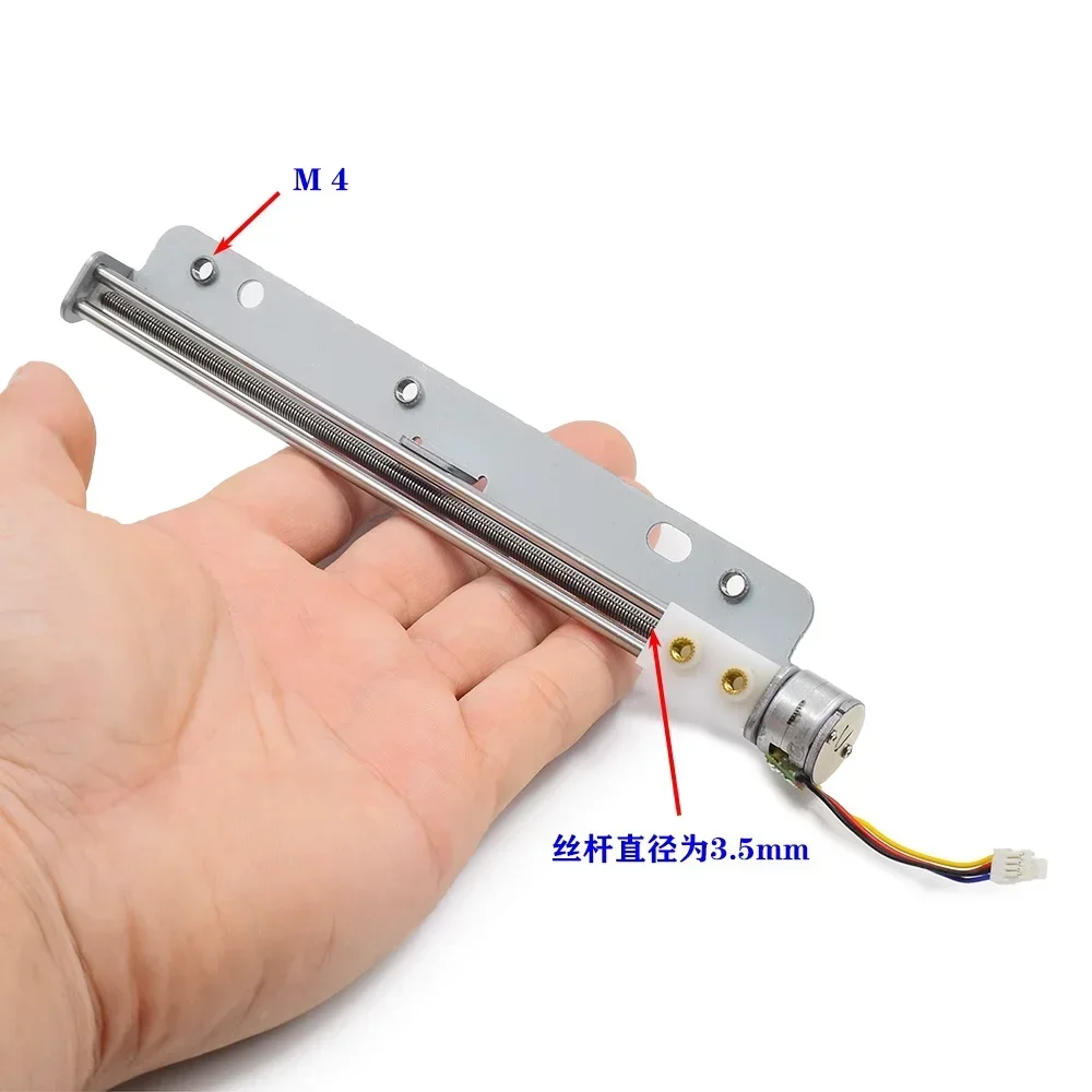 DC 15V Micro 2-phase 4-wire Linear Stepper Stepping Motor with Nut 122mm Long Slide Stroke 15 Ohms for 3D Printer