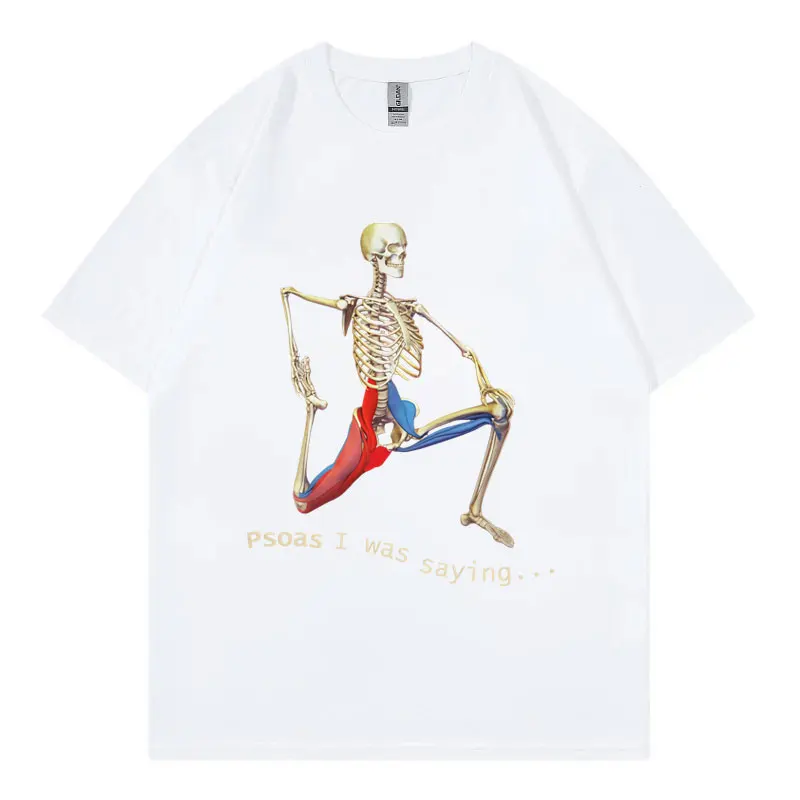 New Style 2025 Funny Skeleton Meme T-shirt Men Women Clothing Gothic Fashion T Shirt Summer Casual Cotton Short Sleeve T-shirt