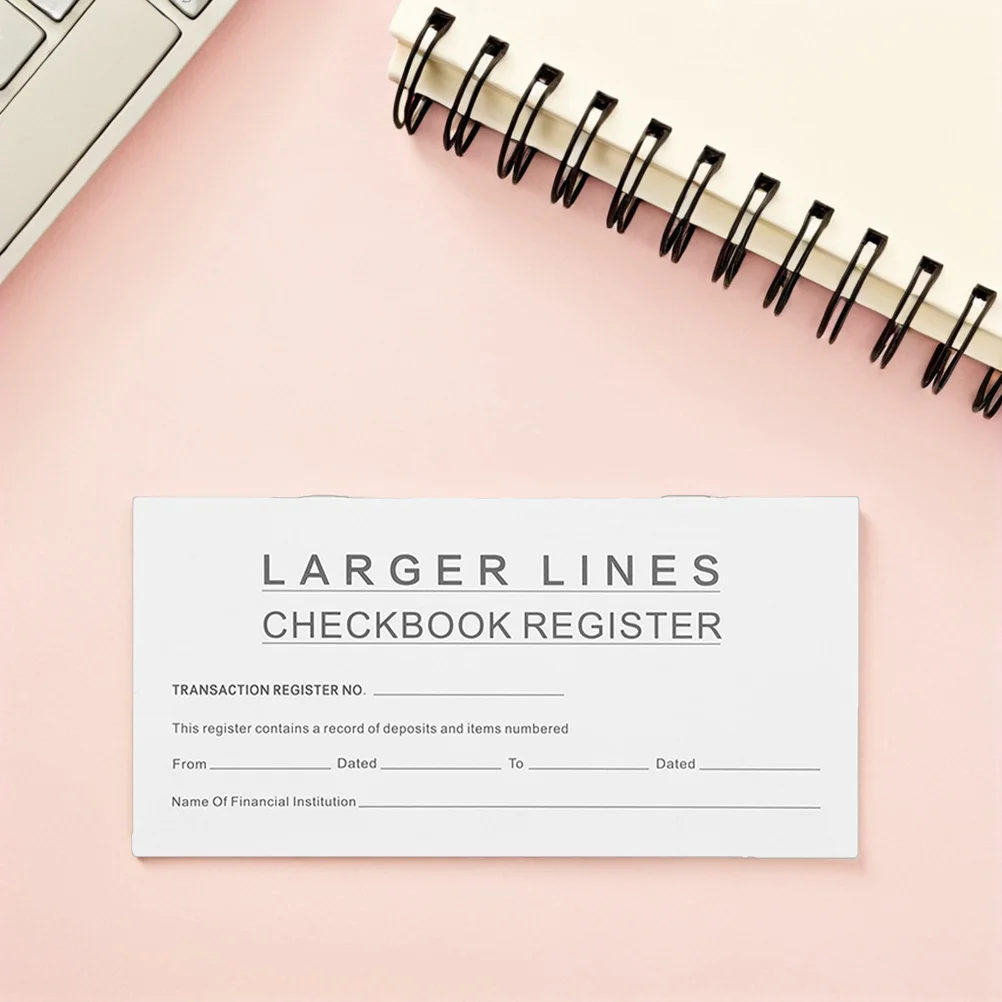 10pcs Accounting Notebook Blank Checkbook Register Personal Financial Management Portable Size 2024-2026 Calendar