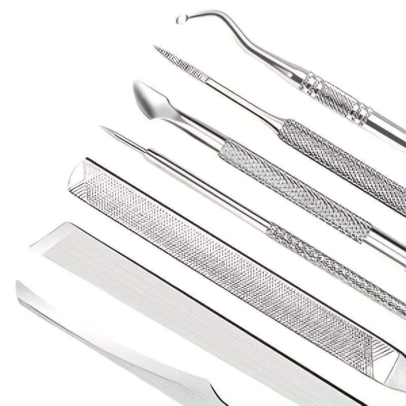 Ensemble de limes et de levage pour ongles incarnés en acier inoxydable, Kit d'élimination des ongles incarnés, outils de pédicure pour nettoyeur sous les ongles, 6/7 pièces