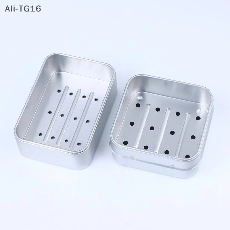 مربع الألومنيوم صحن الصابون صندوق الصابون مع غطاء حامل الصابون الألومنيوم السفر الصابون السفر حاوية صينية الصابون للحمامات المنزلية طبق