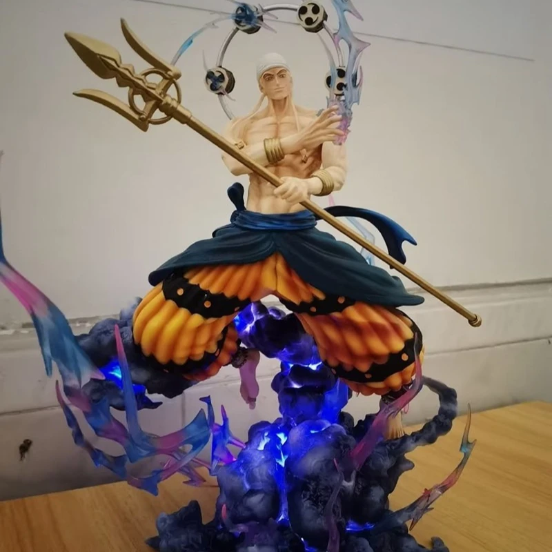 33 cm Neue EIN STÜCK Anime Figur Enel Peripherie PVC Modell Szene Statue Desktop Dekoration Ornamente Kinder Geburtstag Geschenke Spielzeug