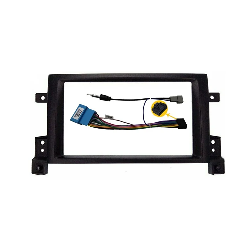 Bingkai Panel Fascia Radio Stereo 2Din untuk Suzuki Grand Vitara 2005-2015 bingkai Radio otomatis GPS mobil