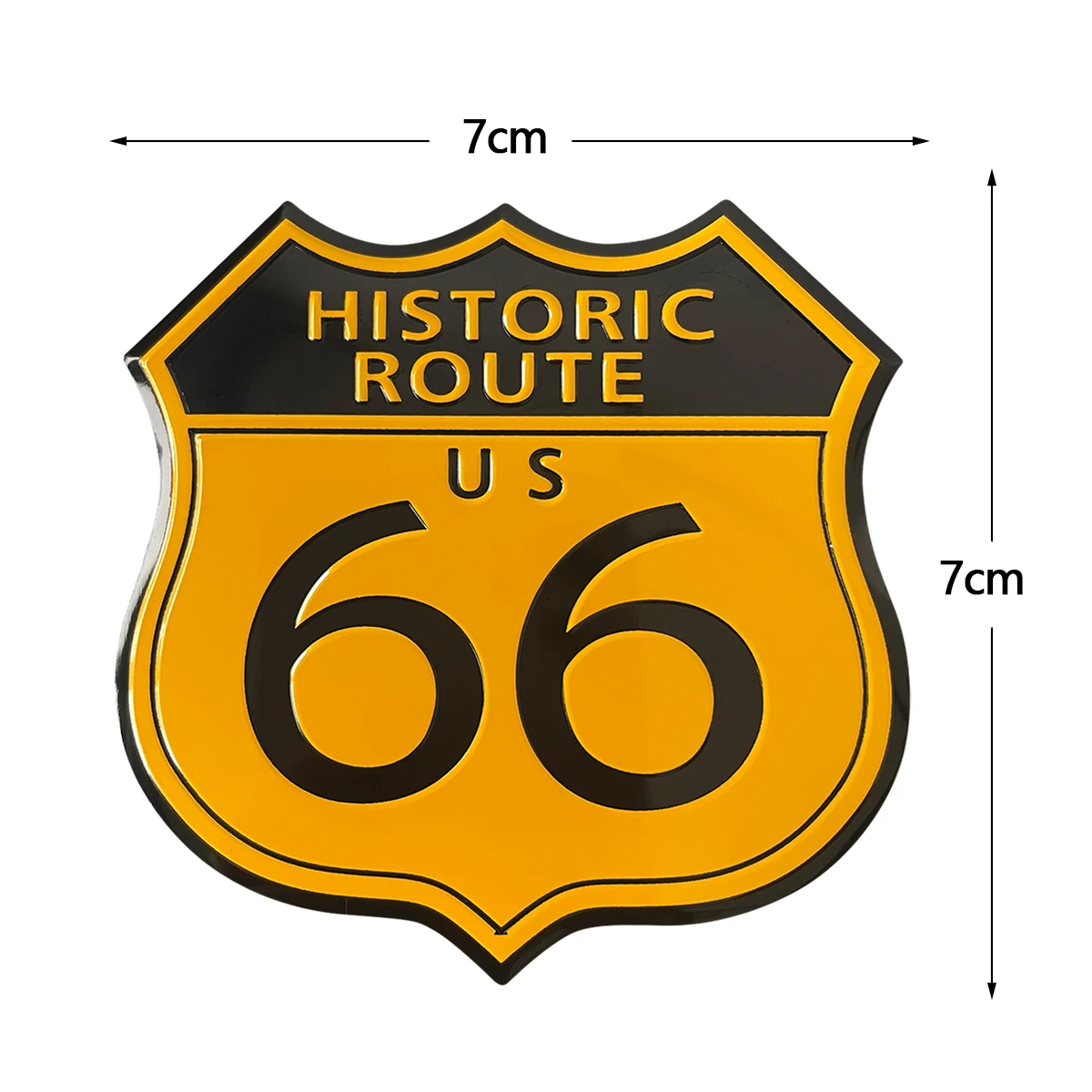 الرجعية الطريق 66 ثلاثية الأبعاد الألومنيوم شعار السيارة ملصقات دراجة نارية موتو سكوتر الجسم ديكور الشارات اكسسوارات ل هارلي رويال انفيلد