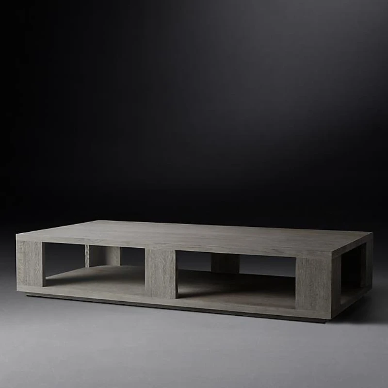 

Furniture Italian light luxury solid wood coffee table simple coffee table American country retro villa tea table