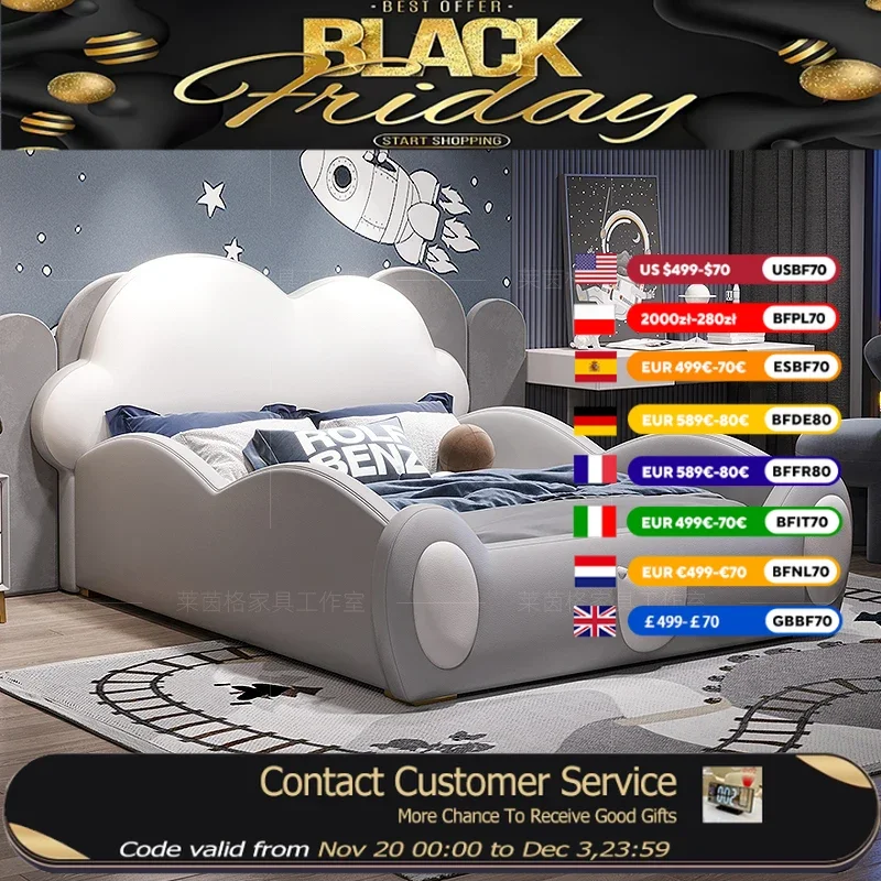 

Princess Soft Modern Children Beds Mattress Set Loft Luxury Baby Children Beds Boys Girls Cama Doble Bed Room Furnitures