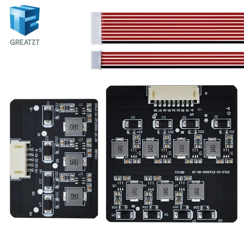 BMS 2S-8S 1.2A Balance Board Lifepo4 LTO Lithium Battery Active Equalizer Balancer Energy Transfer Board BMS 3S 4S 5S 6S 7S 8S