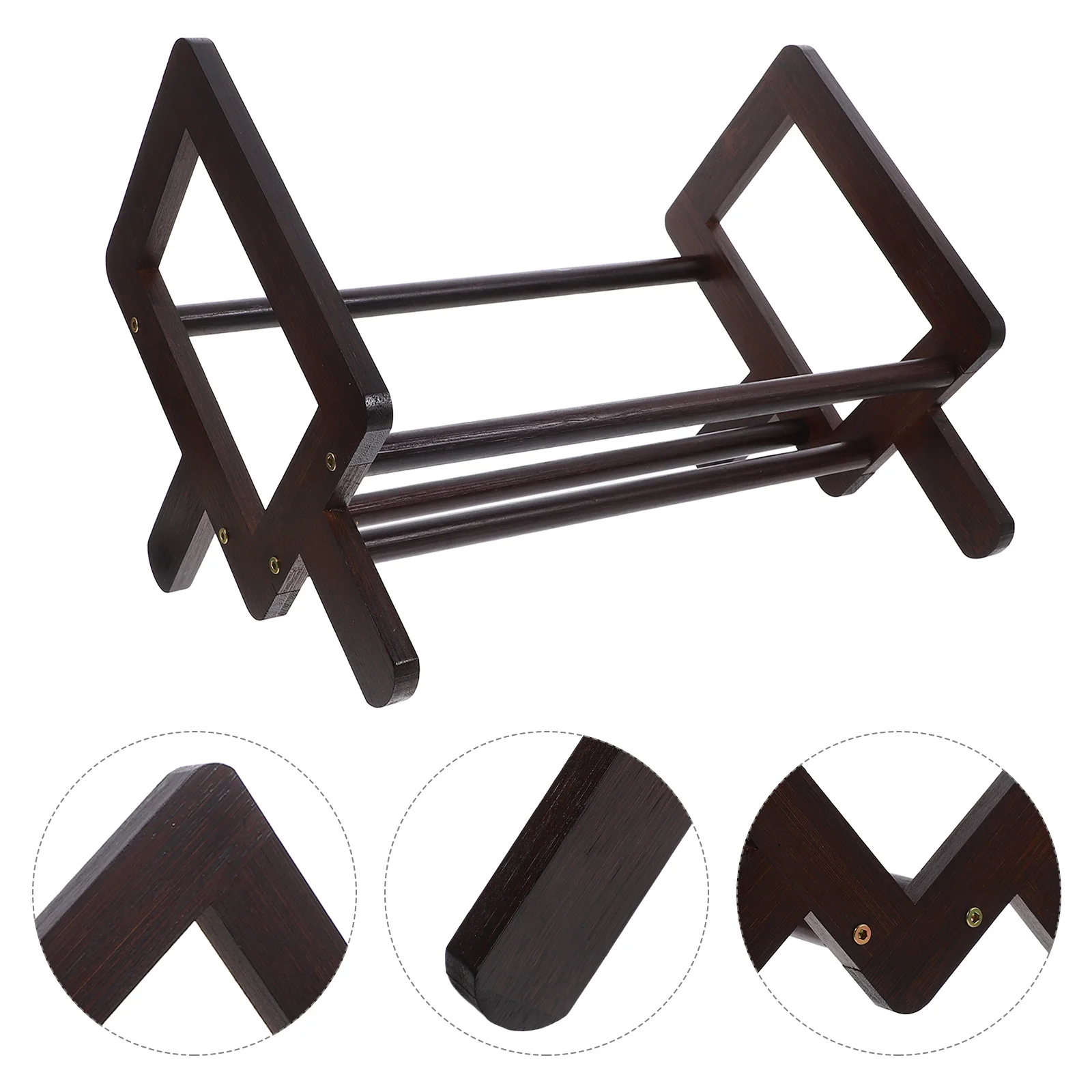 Supporto per libri in bambù Scaffale per lettura da tavolo Supporto leggero portatile per libri Riviste Ricette da cucina Scaffale per libri