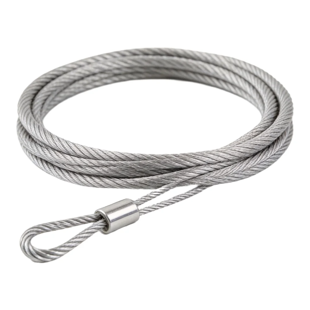 Garage Door Replacement Cables 2 Pack Torsion Spring Safety Wires Heavy Duty Galvanized Steel for Reliable Garage Door Function