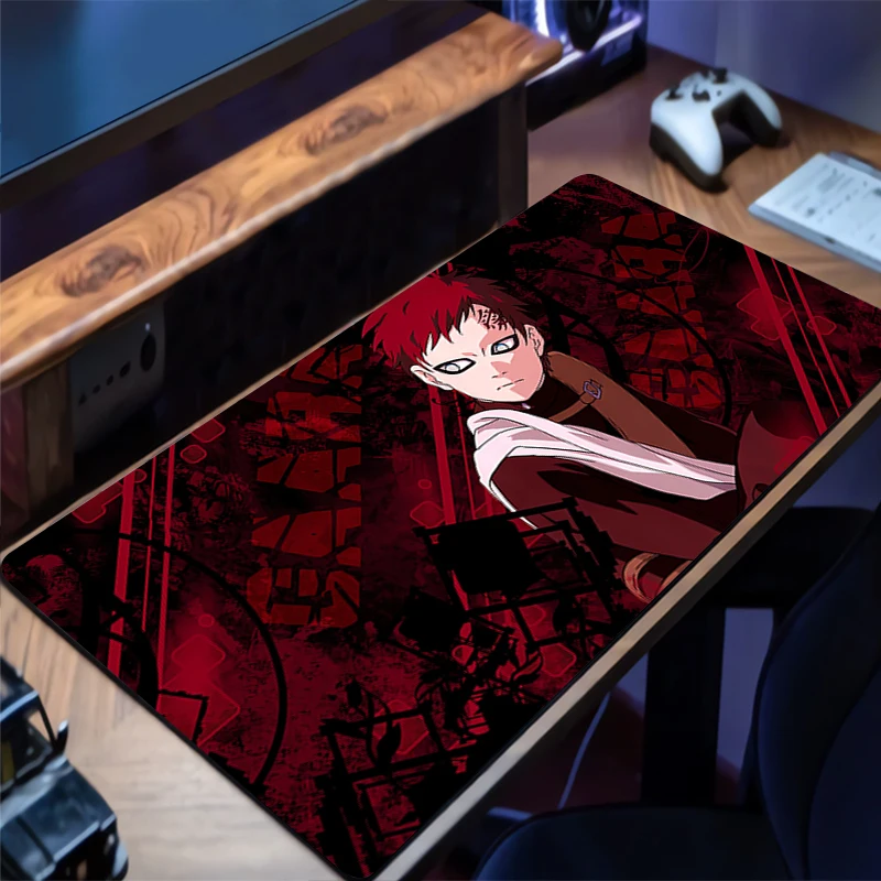 

Mousepad PC Gaming Accessories Computer Cabinet Extended Mat Non-Slip Mouse Pad Anime Keyboard Pad Naruto Gaara Office Desk Mat