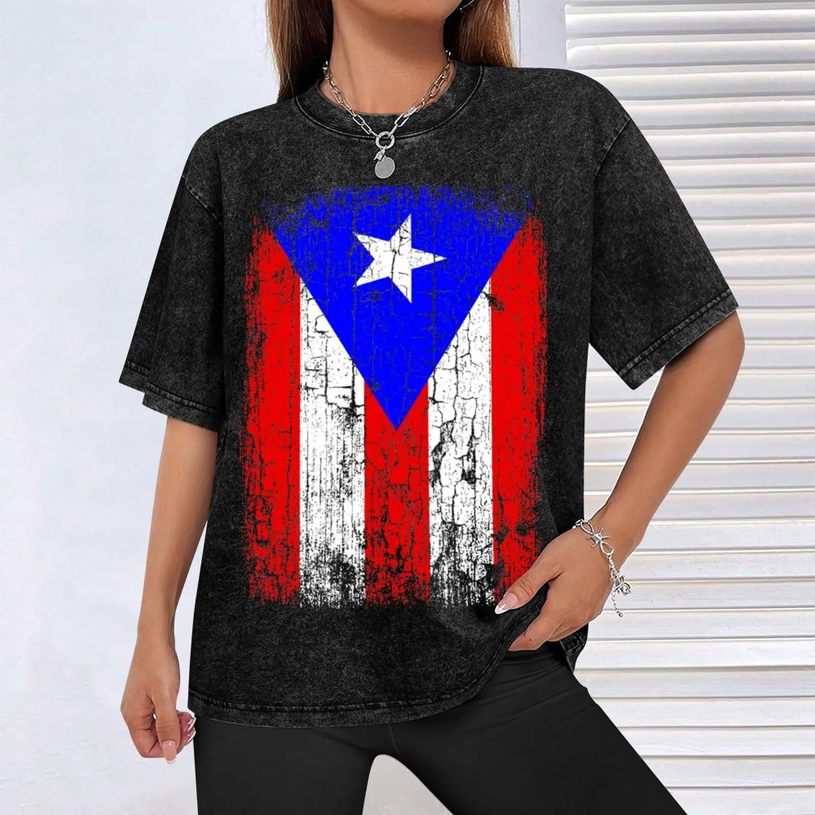 Vintage Puerto Rico Flag T-Shirt męski t-shirt walentynkowy butikowy czarny t-shirt dla mężczyzn