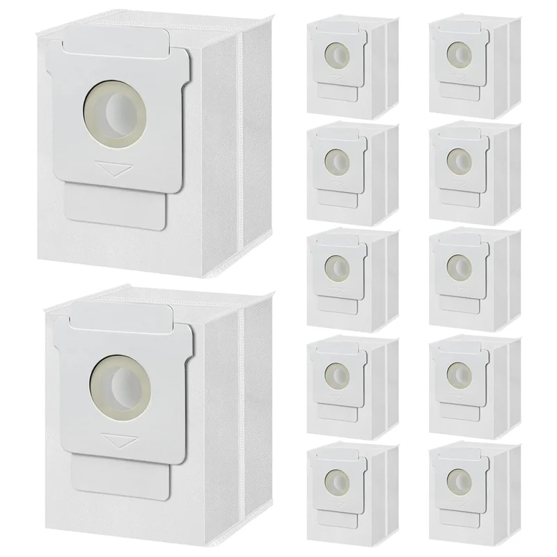 ABKR-12PCS bolsas de vacío de repuesto para Irobot Roomba I7, I7+,I3, I3+, I8, I8+, I4, I4+, I6, I6+, J7 bolsas de polvo para eliminación de suciedad