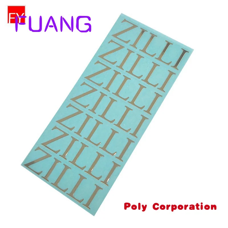 Custom  Custom Logo 3d Embossed Label Decals Metallic Stickers, Waterproof Luxury Gold Foil Transfer Metal Stickers