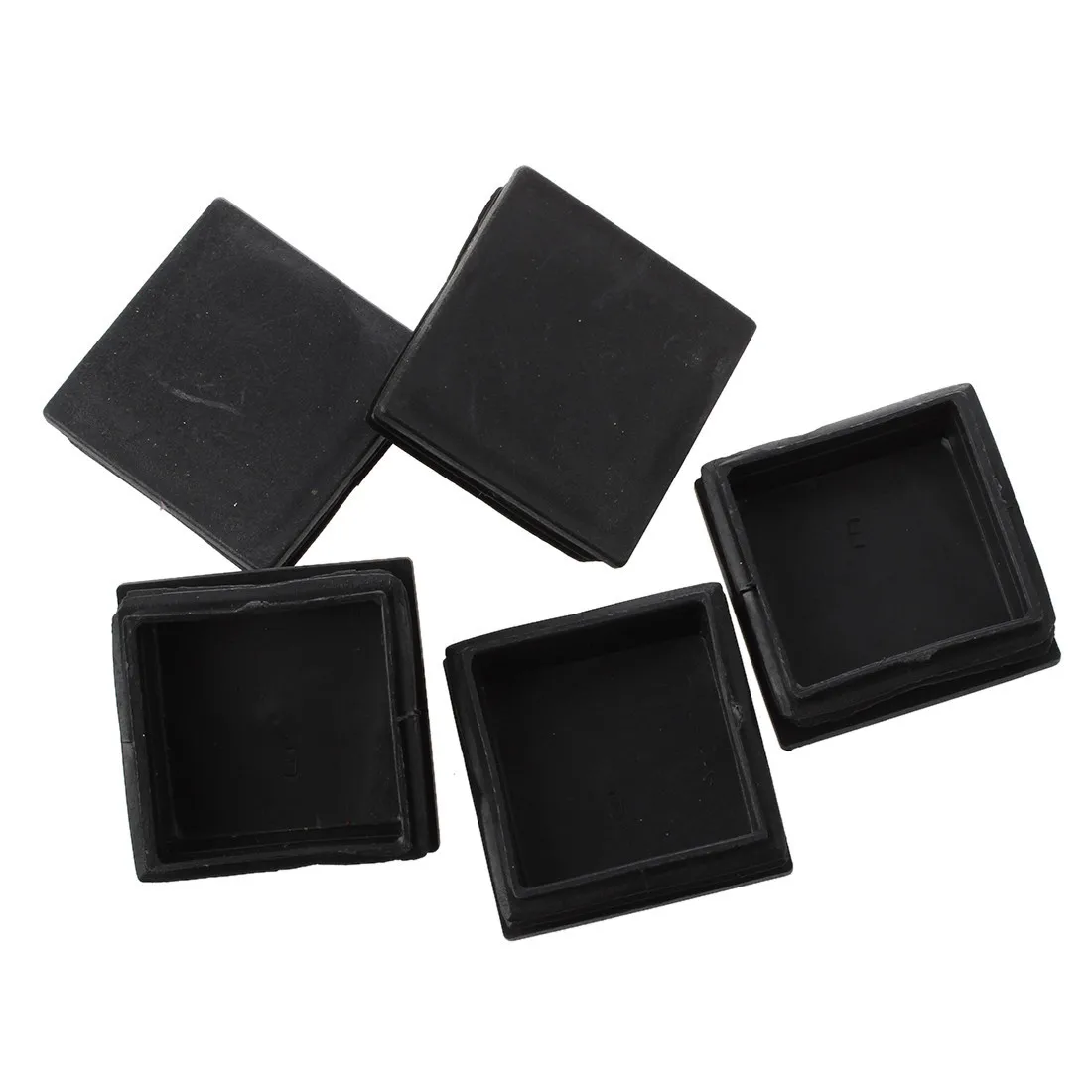 Compatible 5 Pcs Plastic Square Blanking End Caps Tubing Tube Inserts 50mm x 50mm