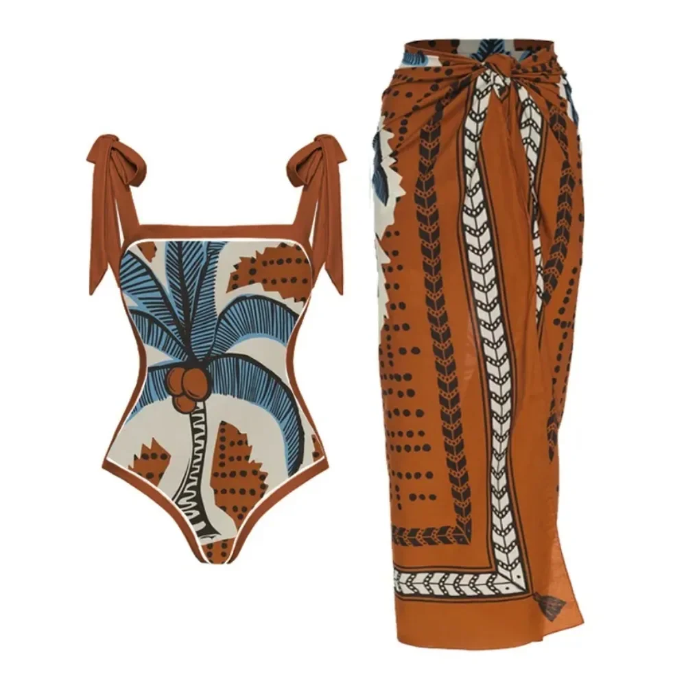 

2025 New Push Up Women 2 PCS Bikini Set Floral Printed Ruffle Bikinis Strappy Bandage Swimwear Brazilian Biquini Bathing Suit