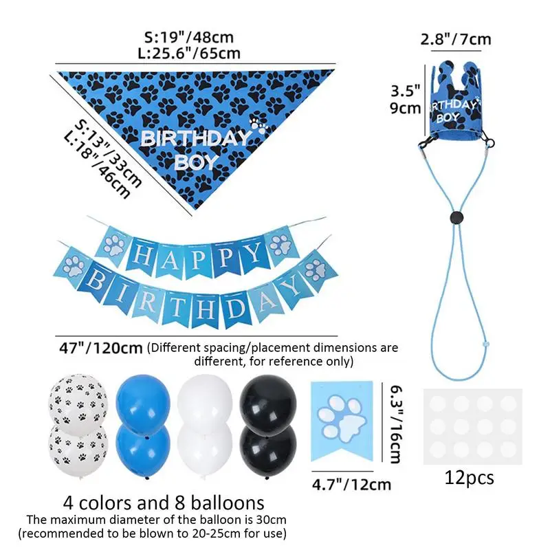 

Набор украшений для вечеринки для домашних животных, треугольный шарф на день рождения для собаки, шапка, принадлежности для украшения дня рождения для собак, товары для собак