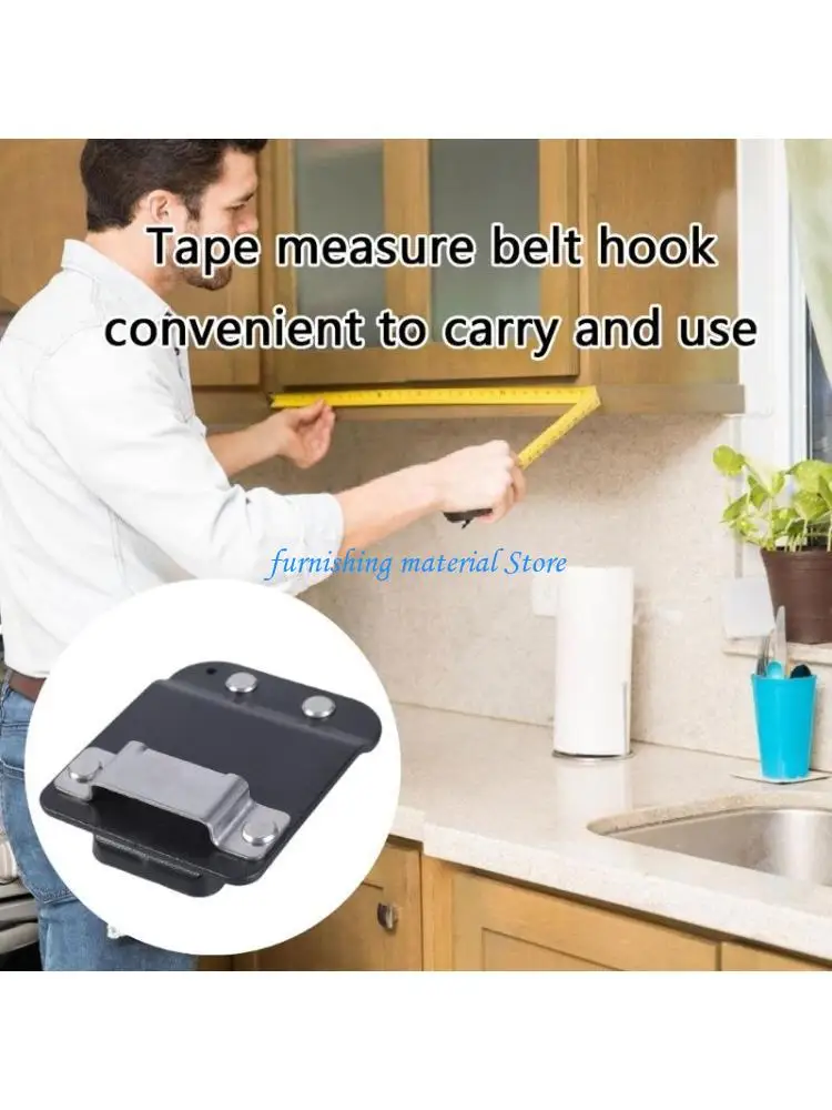 Y5GD Durability Steel Tape Measure Holder Clips Onto Belts Pants For Construction Workers DIY Enthusiasts Professionals