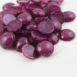 New Fashion 40pcs 12mm Purple Color Flat Back Resin Cabochons Cameo-G6-27