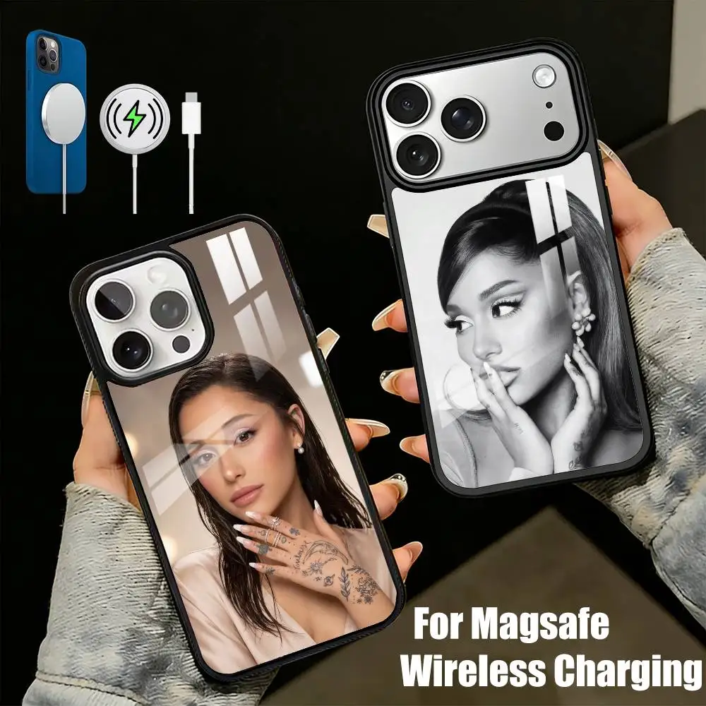 

Ari-AG4 A-Ariana Fans Phone Case For iPhone17,16,15,14,13 Plus,Pro Max Magnetic For Magsafe Wireless Charging