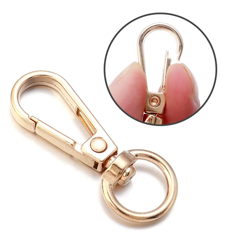 5-10pcs/Lot Lobster Clasp Hooks Spring Buckles Dog Chain Snap Hook Key Ring Swivel Connector Carabiner Handbag Belt Strap Clasp