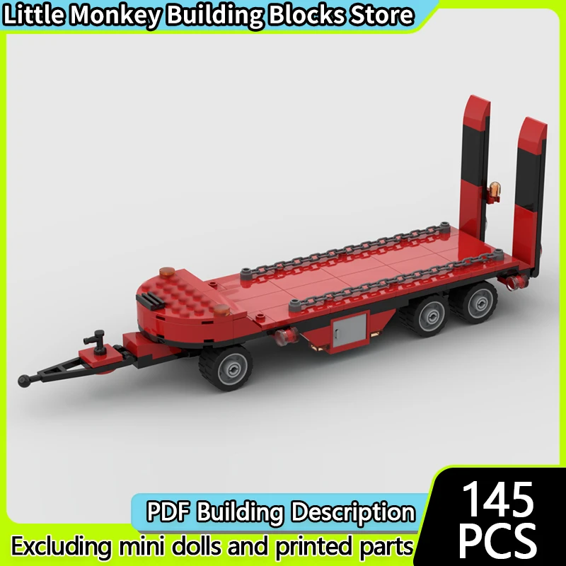 

City Car Model MOC Building Bricks Classic Transport Low Loader Modular Technology Children Holiday Gifts Assemble Toys Suit