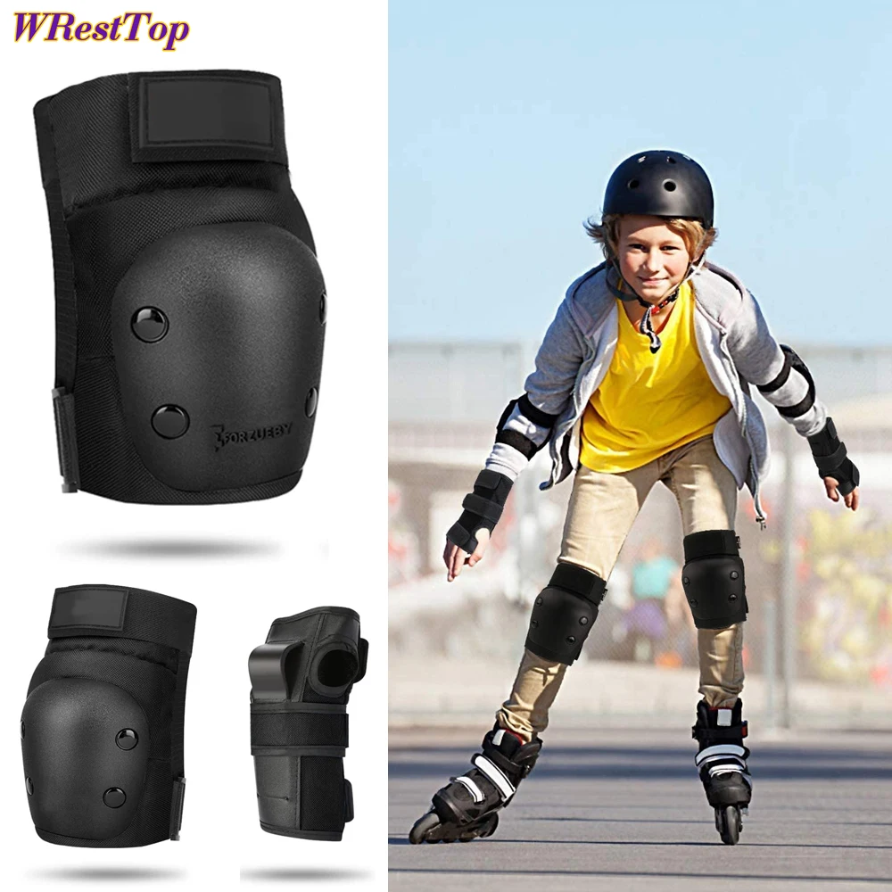 

Elbow and Knee Pads for Outdoor Sports, Protection Kit for Skateboarding, Inline Roller Biking, Roller Skating, Cycling, 6Pcs