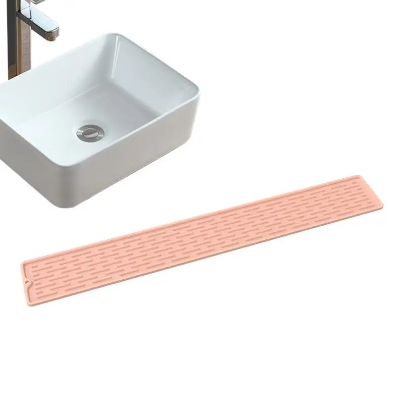 Kitchen Counter Drainer Silicone Counter Mat For Drying Tableware High Temperature Resistant Long Mat For Bedroom Living Room