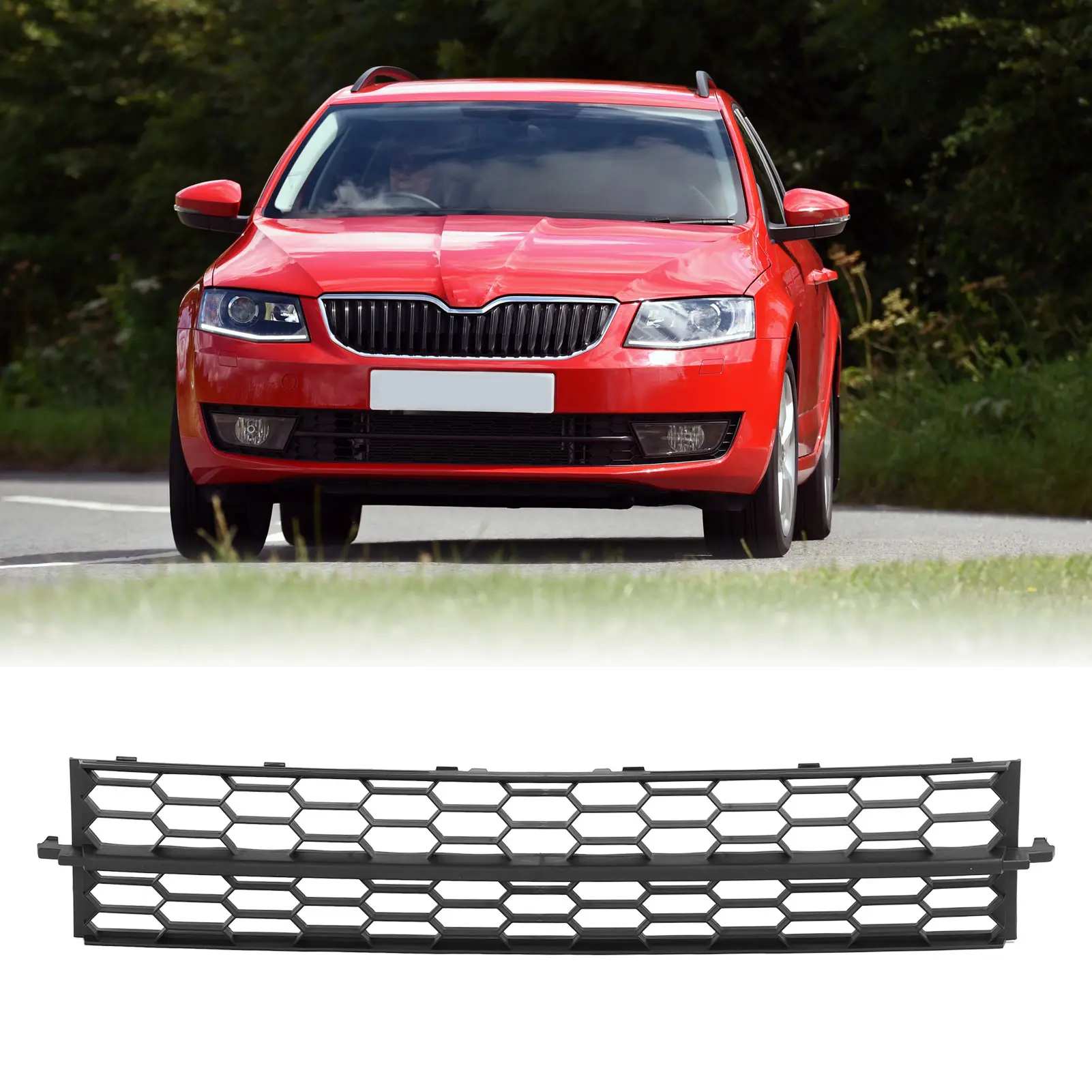 Car Front Bumper Lower Center Grille 5E08536779B9 For Octavia 5E Facelift 2013 To 2016