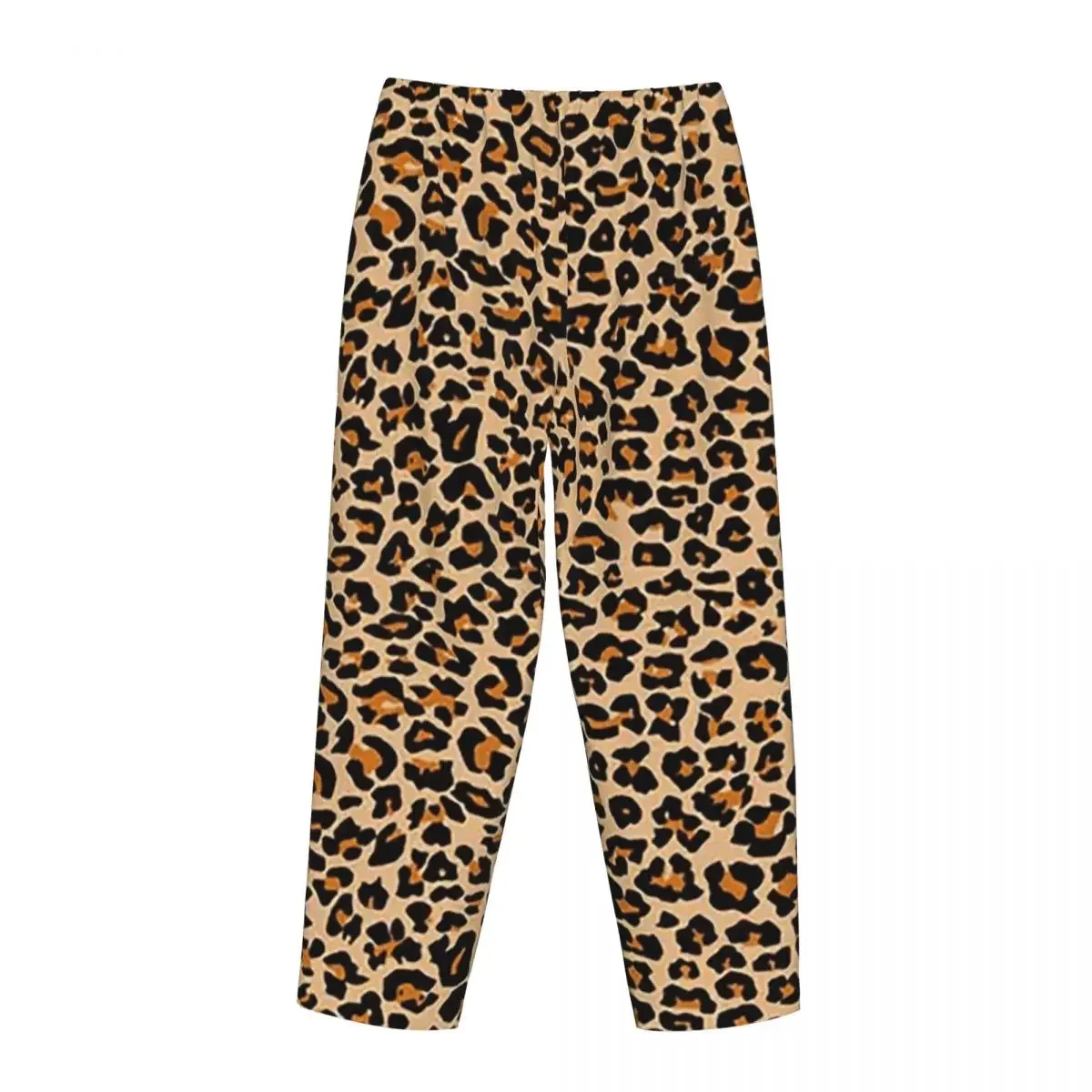 Custom Leopard Spotty Print Face Mask Women Pajama Pants Lounge Sleep Sleepwear Bottoms with Pockets